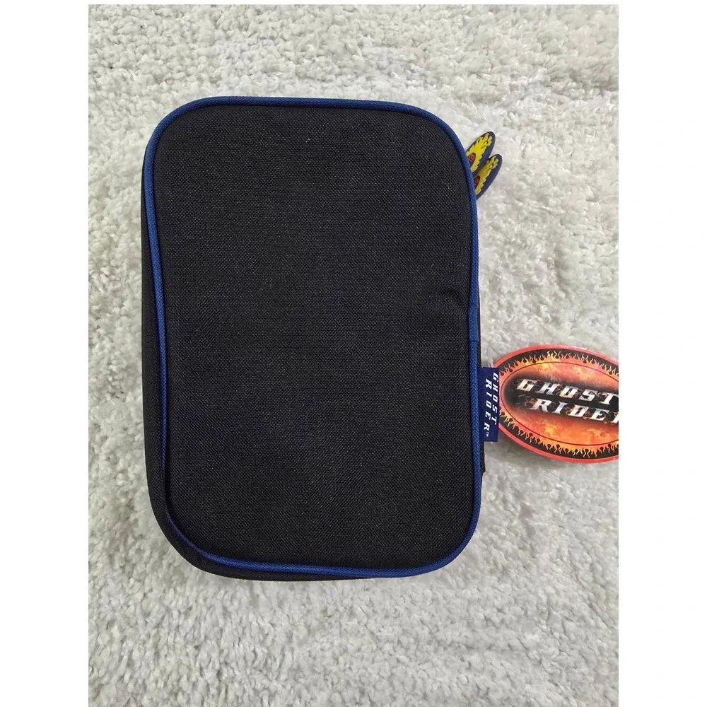 Marvel Ghost Rider Pencil Case Organizer Blue Black 2008 Marvel MovieGRCL202 NWT
